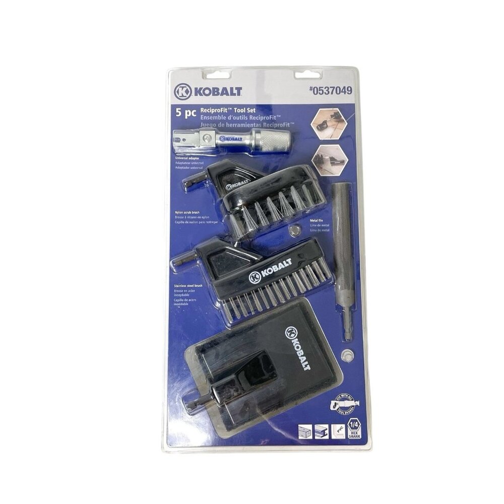 Kobalt 5 Pc ReciproFit Tool Set Reciprocating Saw Attachments 0537049 NEW